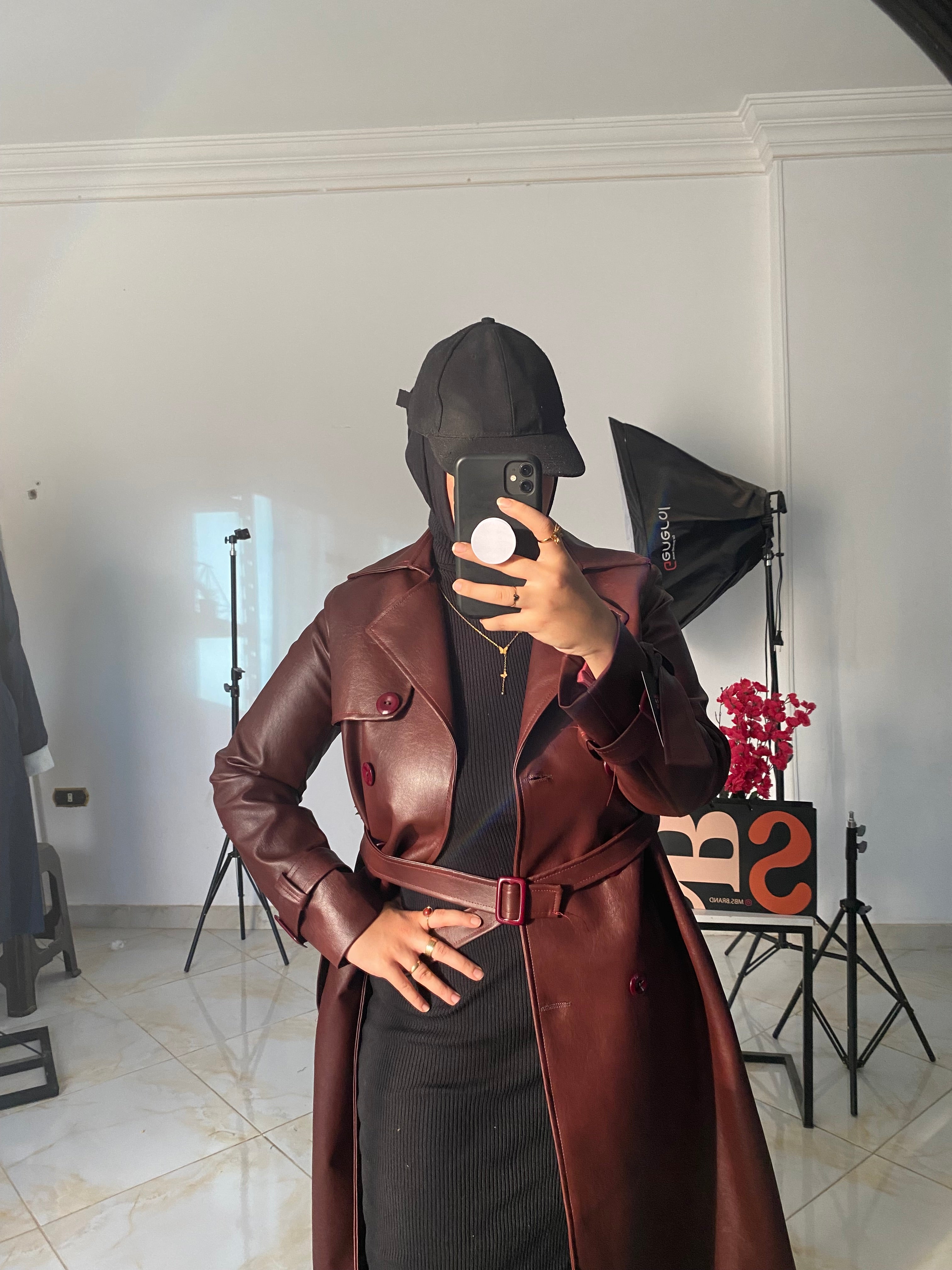 Leather coat