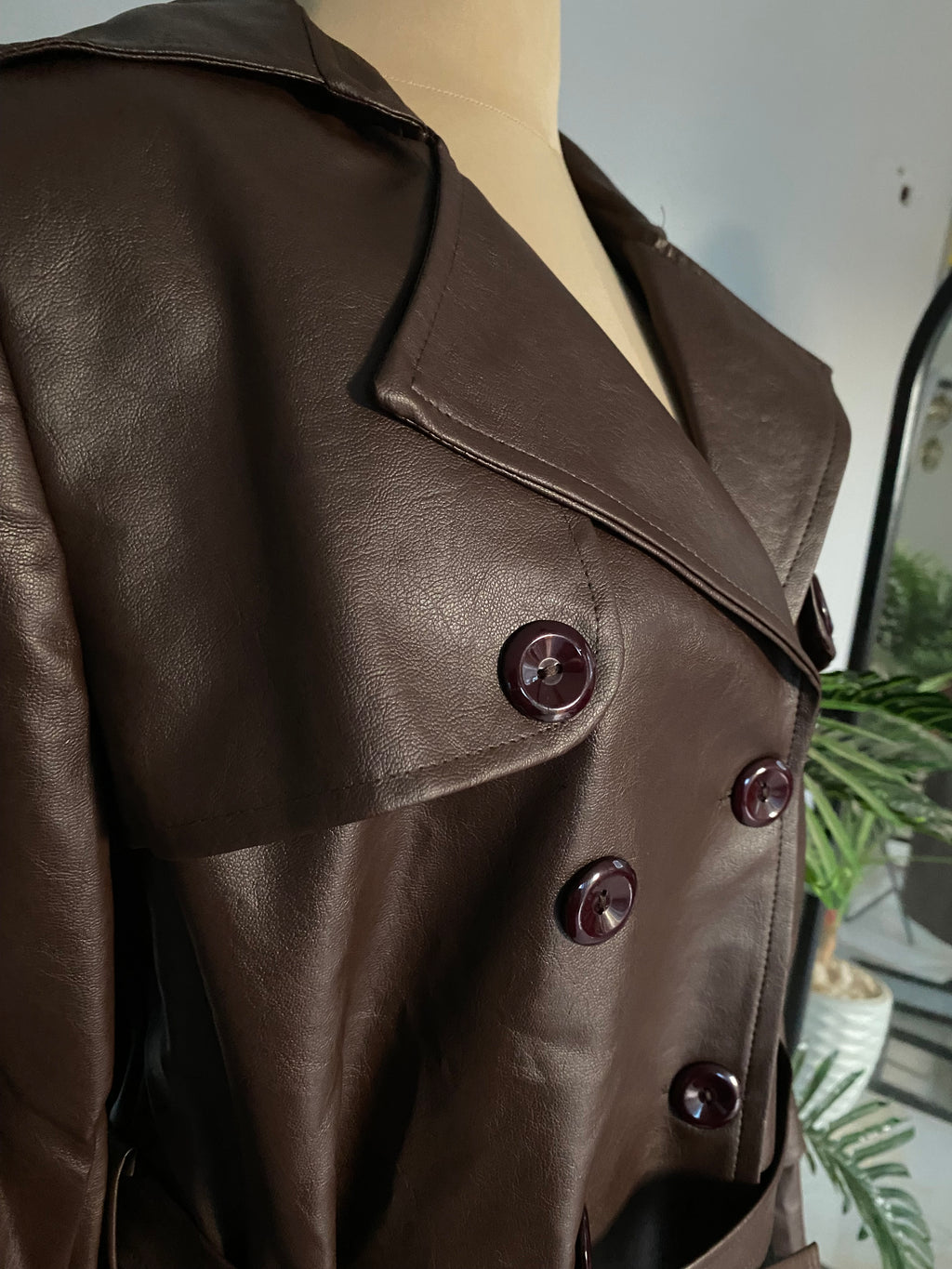 Leather coat