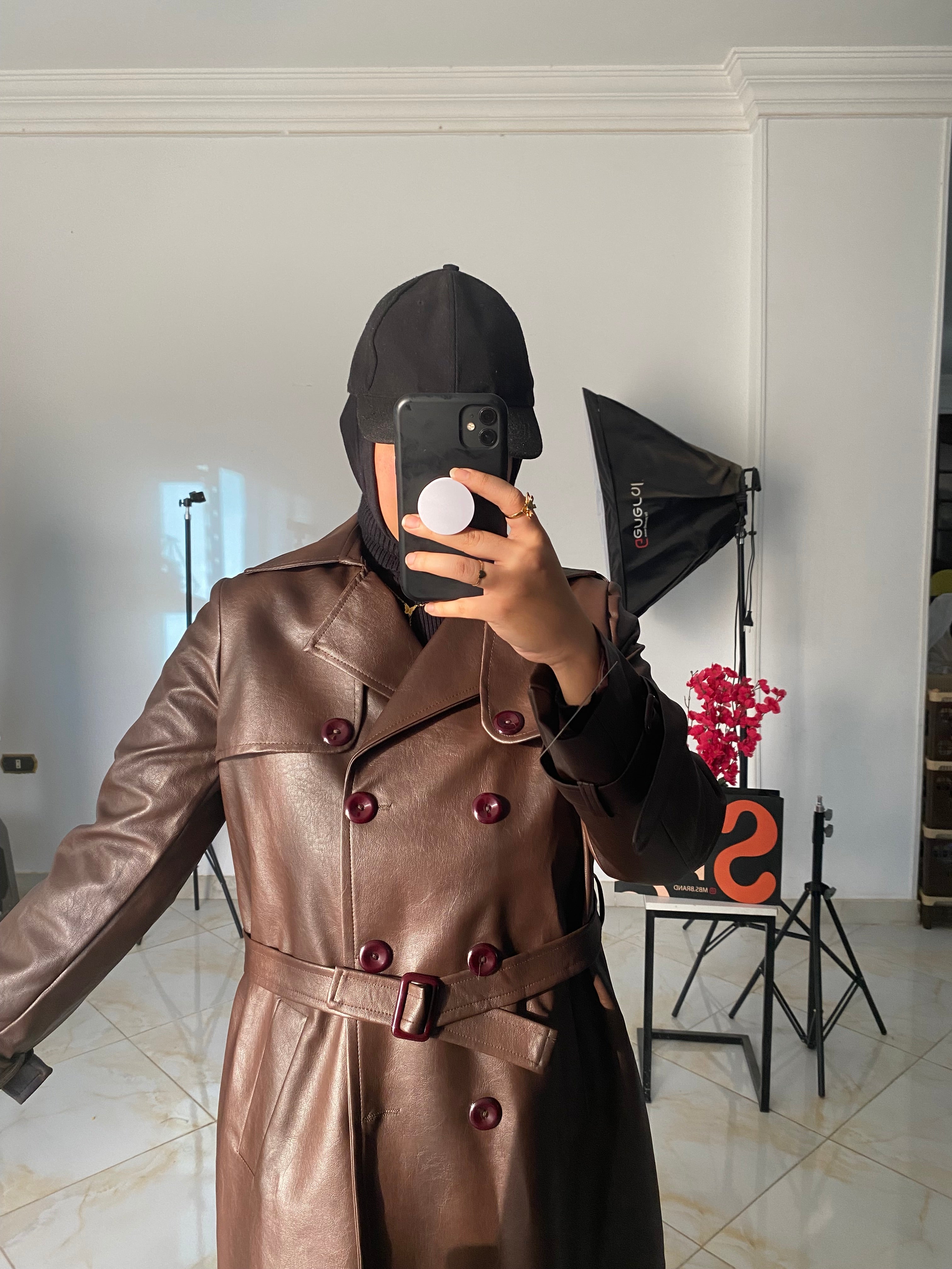 Leather coat