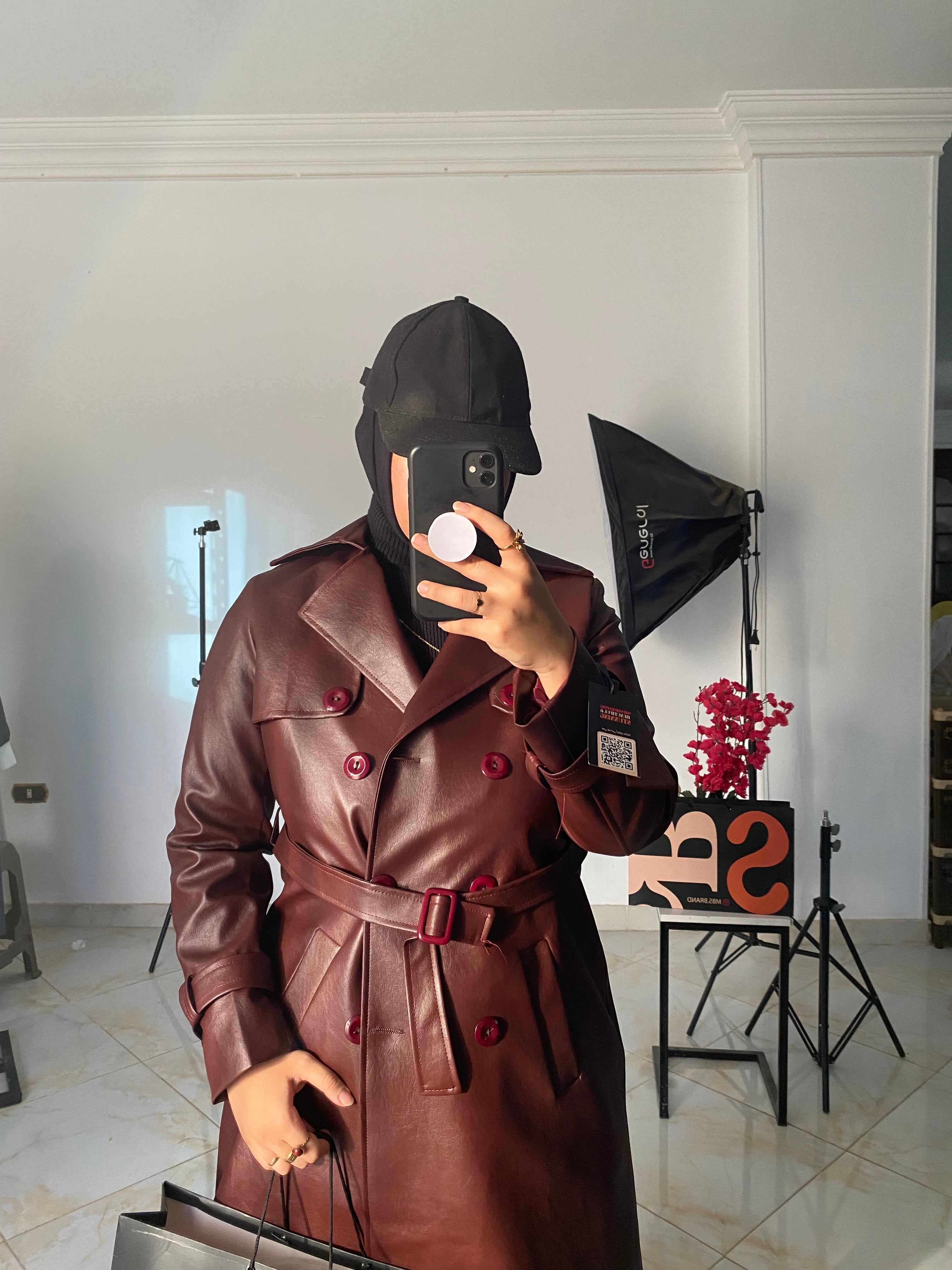 Leather coat
